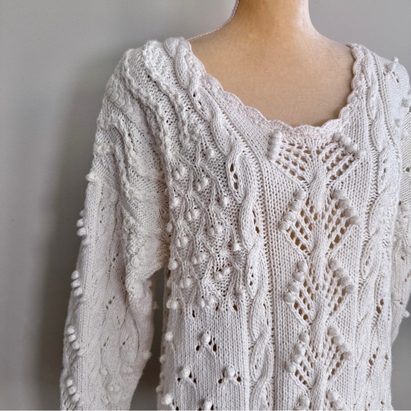 Vintage bubble knit sweater by Yarnworks - Picture 3 of 6